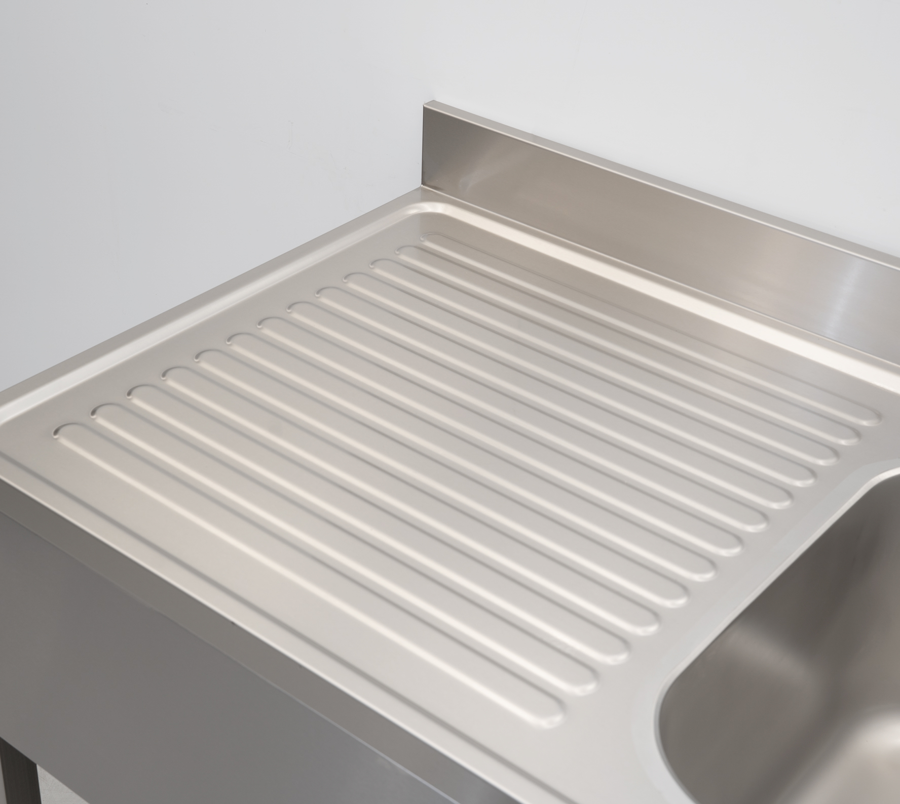 HCB Sink Unit - Double Sinks on the Left - 180 cm - Stainless Steel - Image 5
