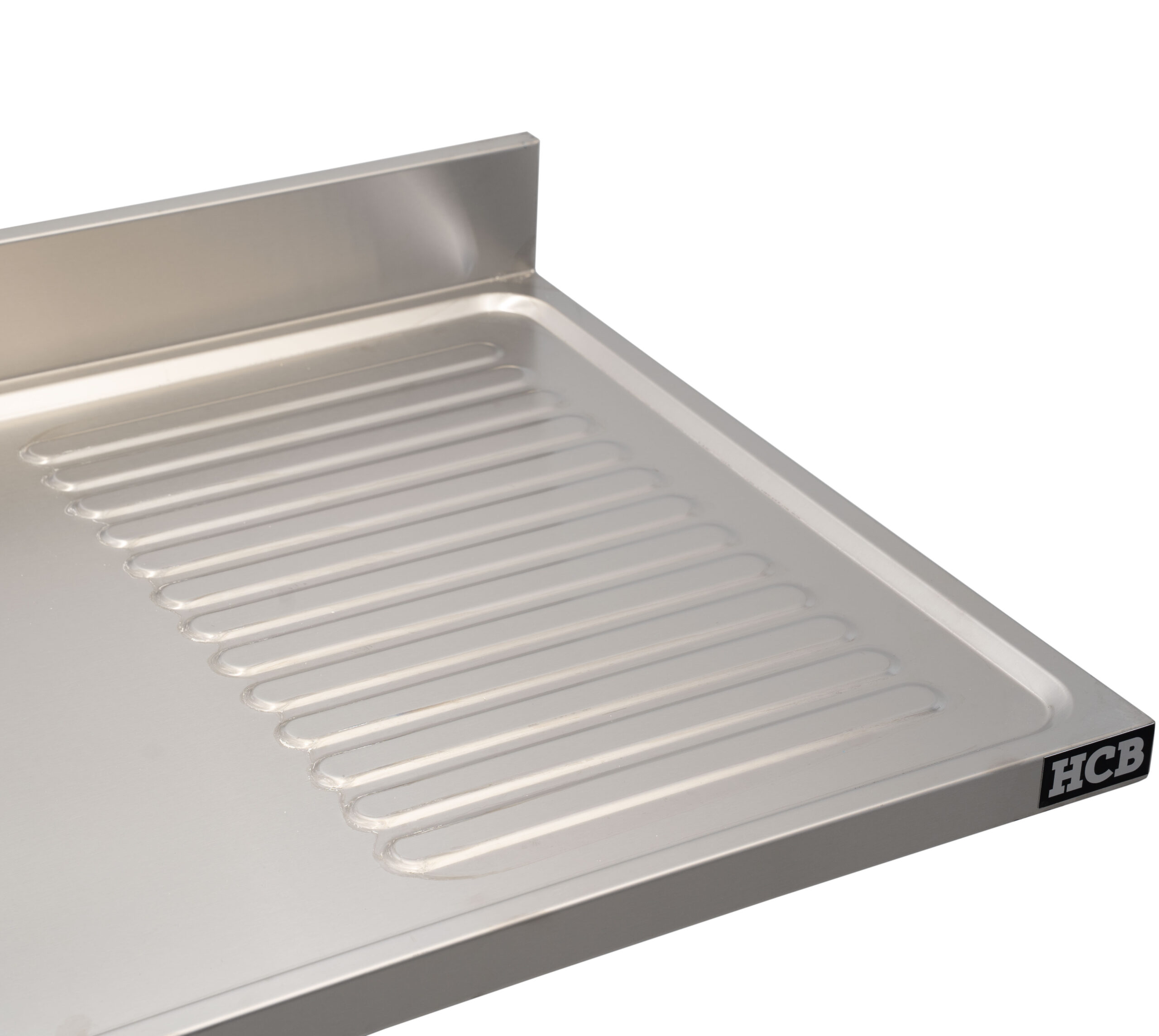 HCB Sink Unit - Double Sinks on the Left - 200 cm - Stainless Steel - Image 3