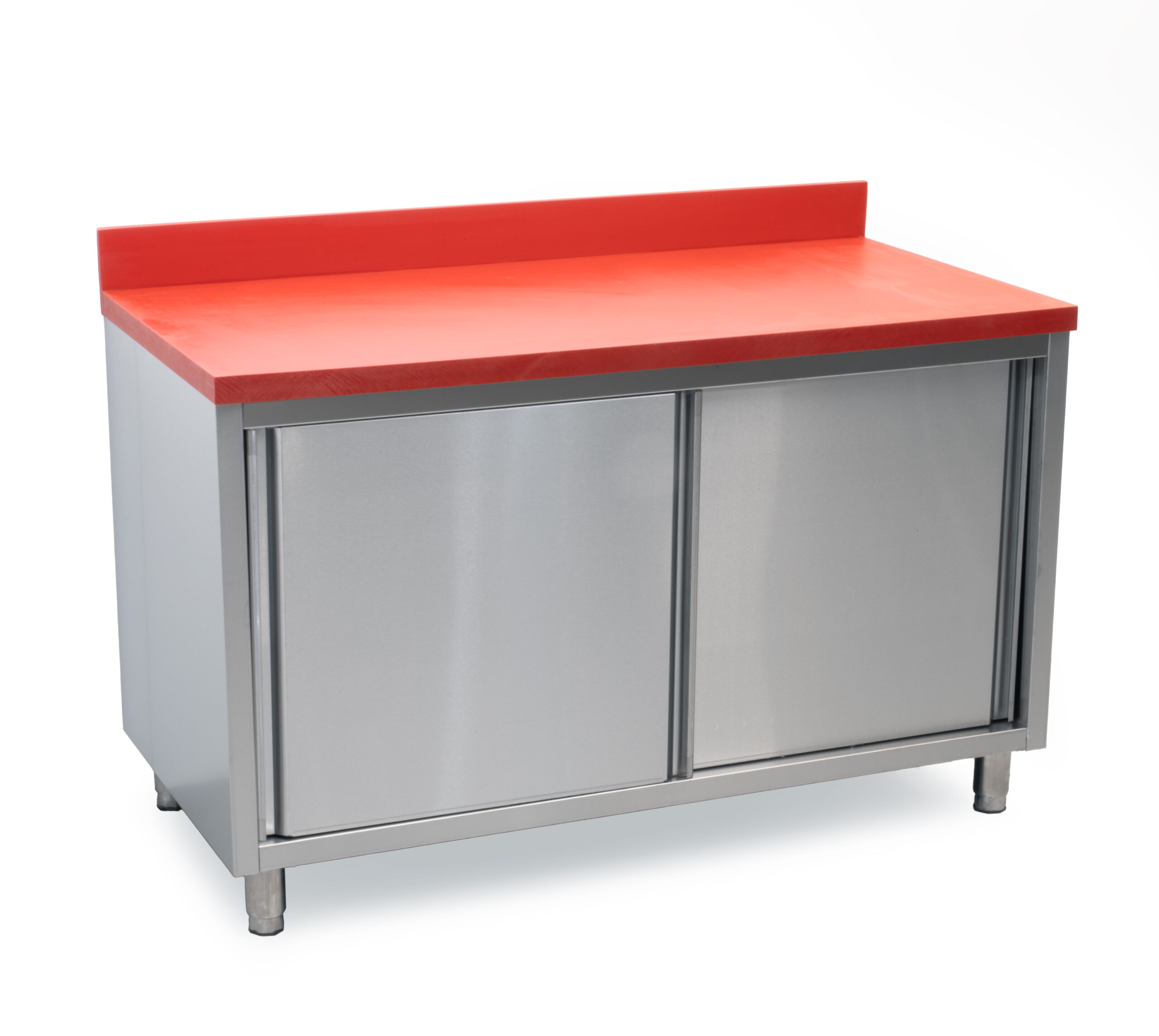 HCB Work Cabinet - Cutting Table - Sliding Doors - 140 cm - Stainless Steel - Polyethylene - Image 2