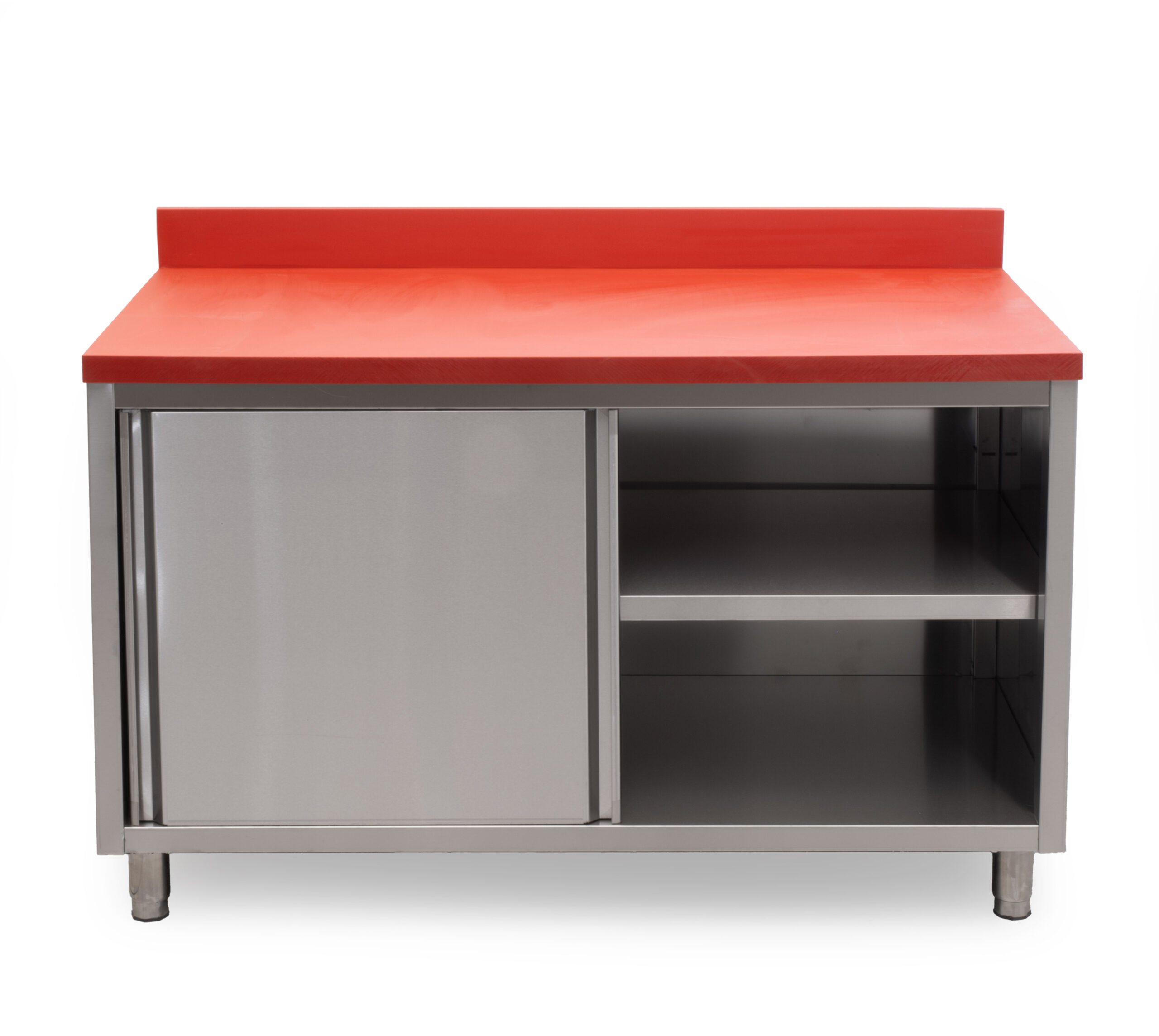 HCB Work Cabinet - Cutting Table - Sliding Doors - 140 cm - Stainless Steel - Polyethylene - Image 3