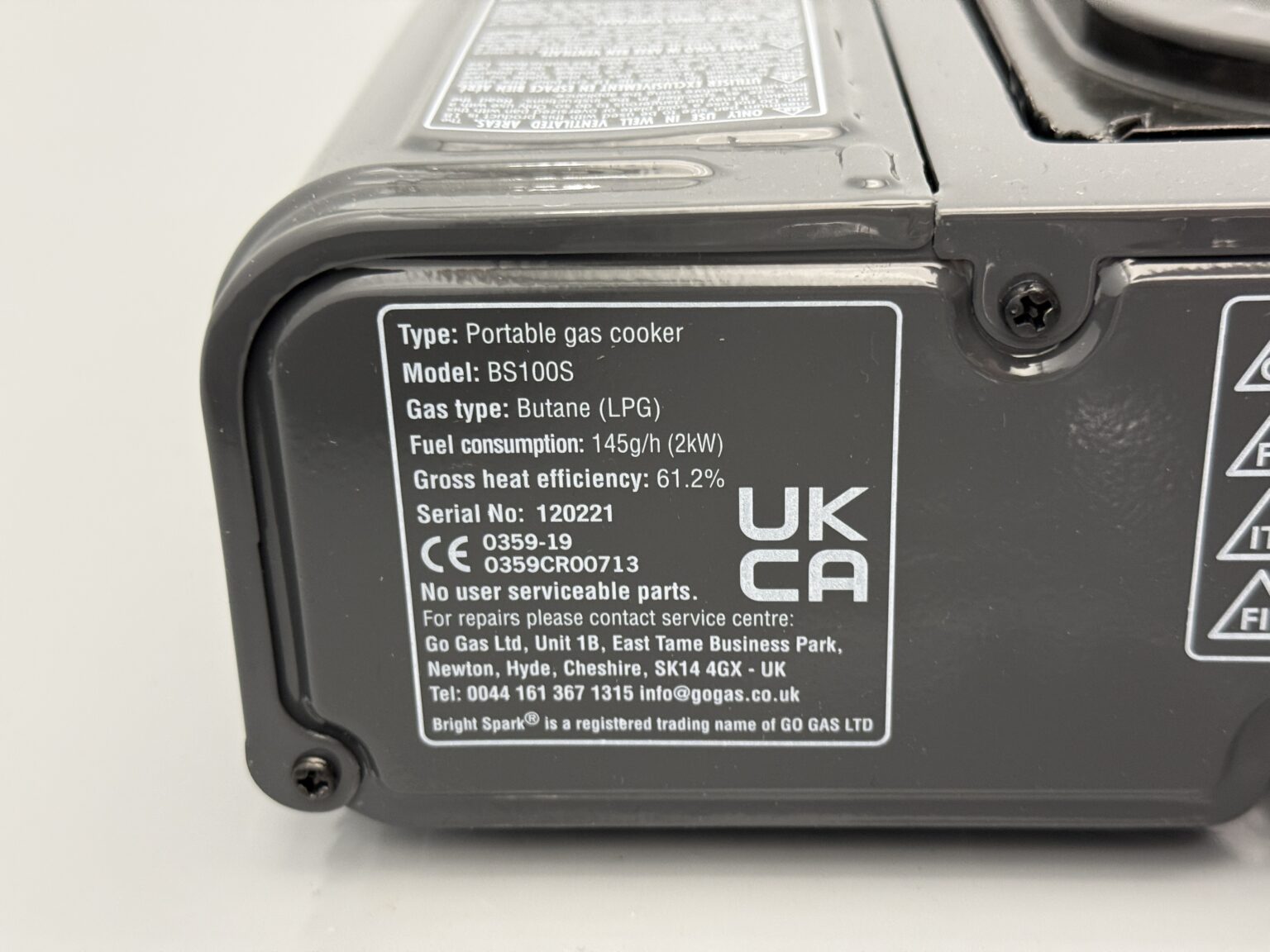 Bright Spark BS100 Butane Camping Stove - Image 8