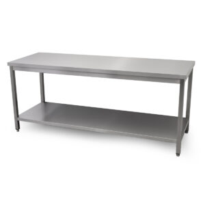 Mesa de trabajo HCB Pro-line - con estante inferior - 200 x 70 x 85 cm - Acero inoxidable