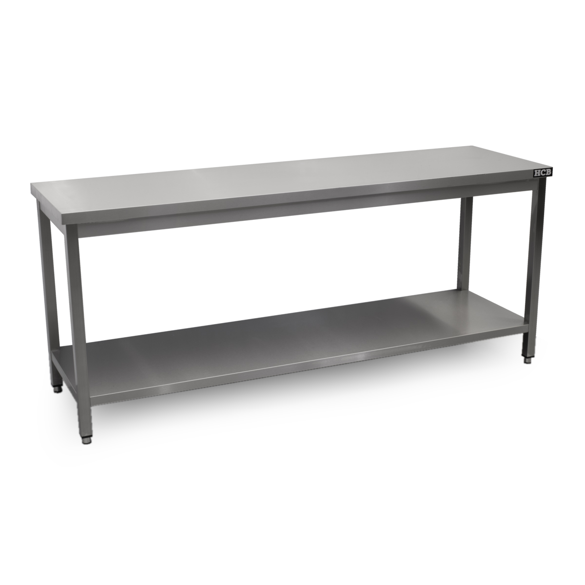 HCB Pro-line Work Table - with base - 200 x 60 x 85 cm - Stainless Steel - Image 2