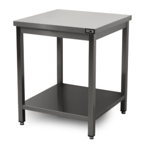 Mesa de trabajo HCB Pro-line - con base - 70 x 70 x 85 cm - acero inoxidable