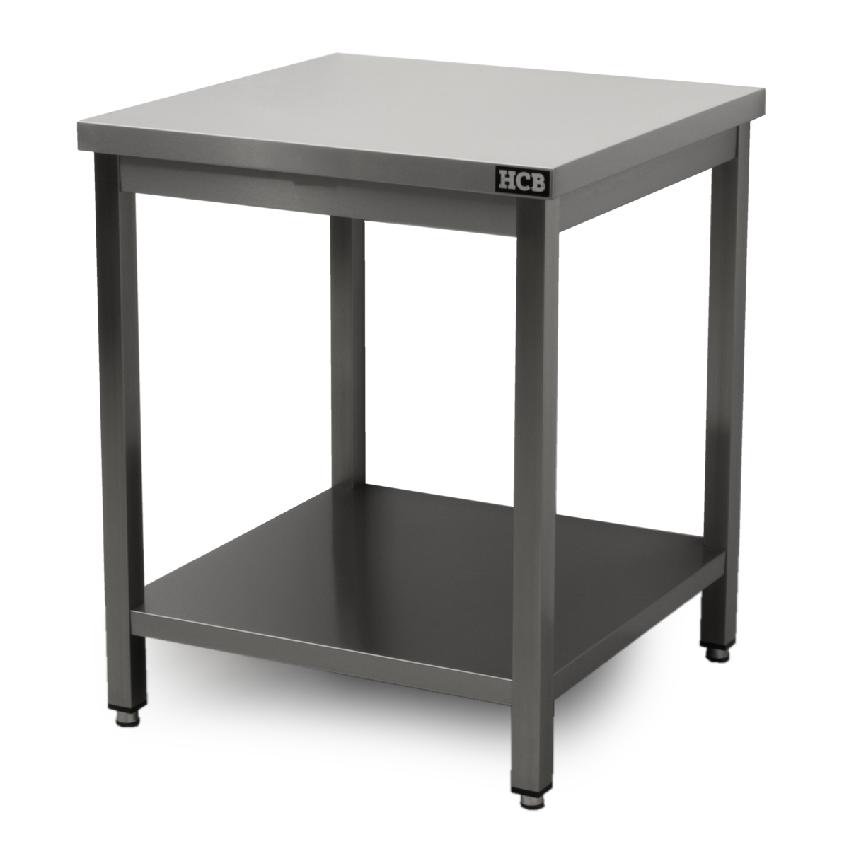 HCB Pro-line Work Table - with base - 70 x 70 x 85 cm - Stainless Steel