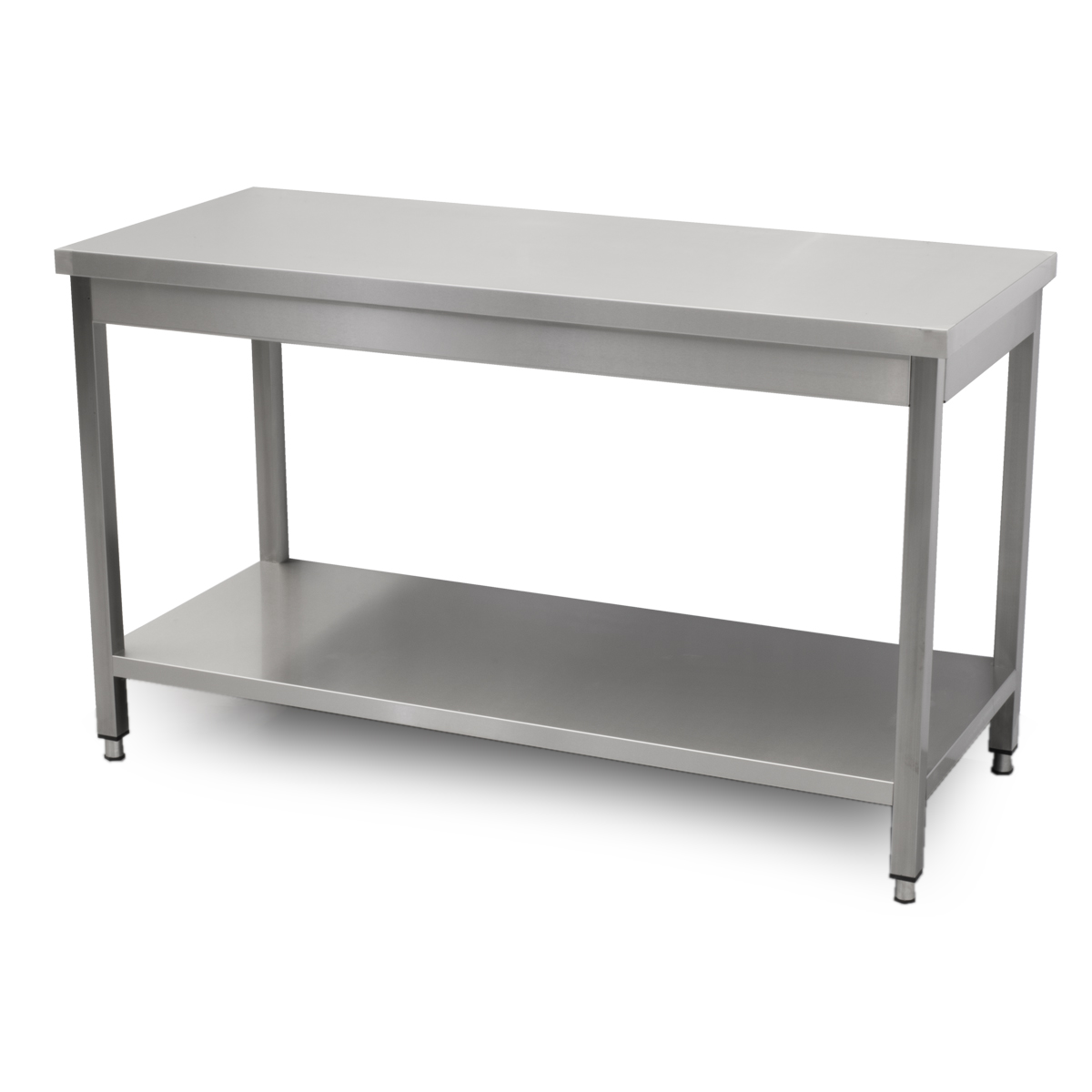 HCB Basic-line Werktafel - met onderschap - 140 x 60 x 85 cm - RVS