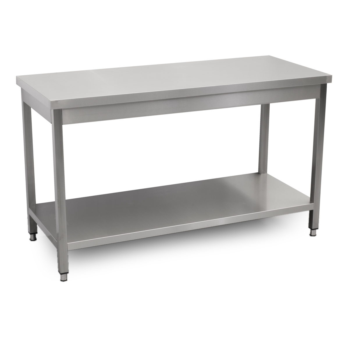 HCB Basic-line Werktafel - met onderschap - 140 x 60 x 85 cm - RVS - Afbeelding 2
