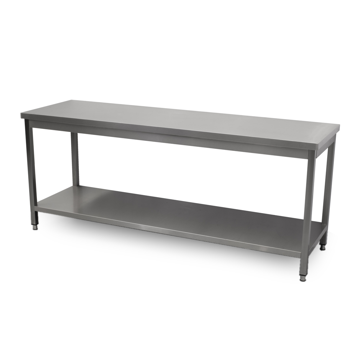 HCB Basic-line Werktafel - met onderschap - 200 x 60 x 85 cm - RVS
