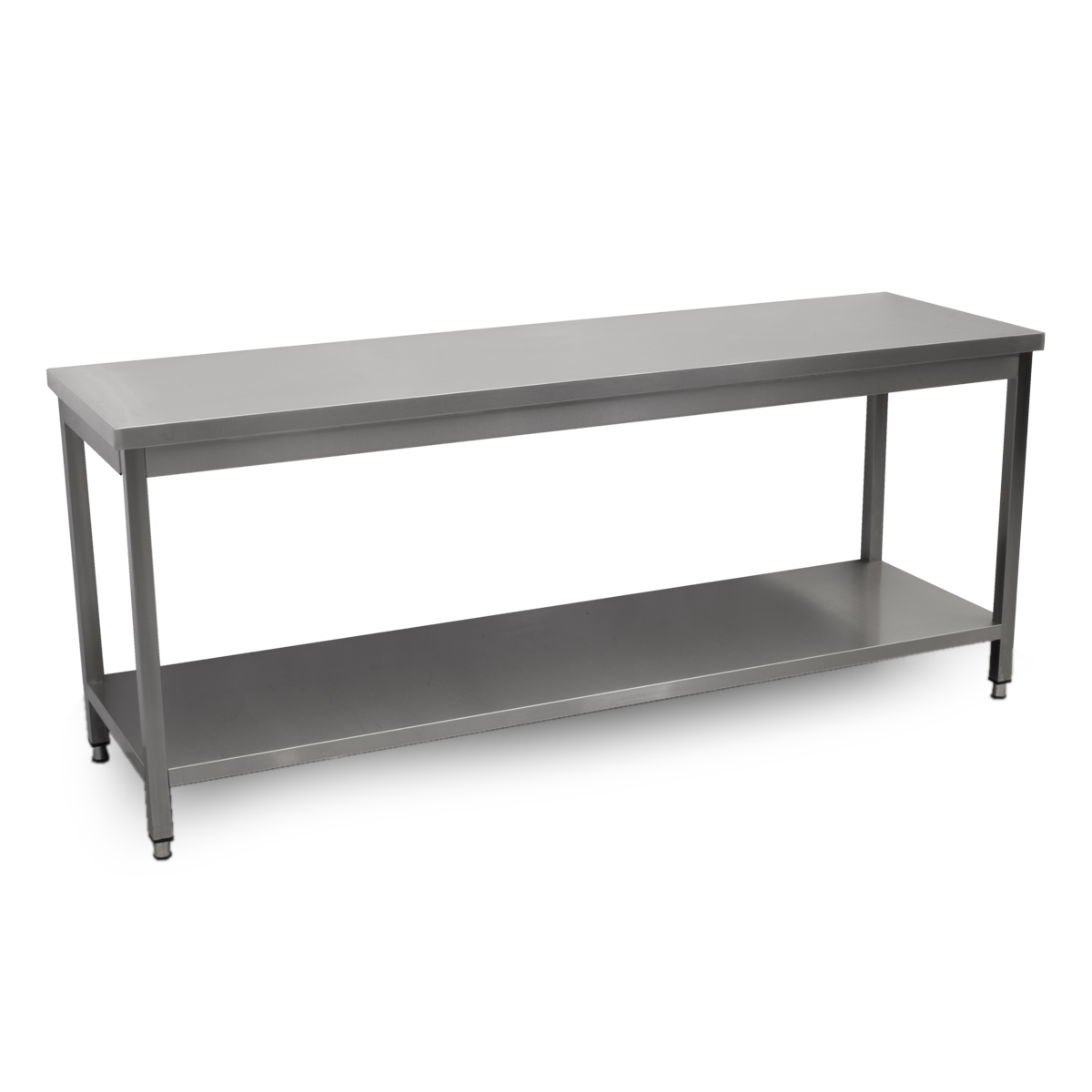 HCB Basic-line Werktafel - met onderschap - 200 x 60 x 85 cm - RVS - Afbeelding 2