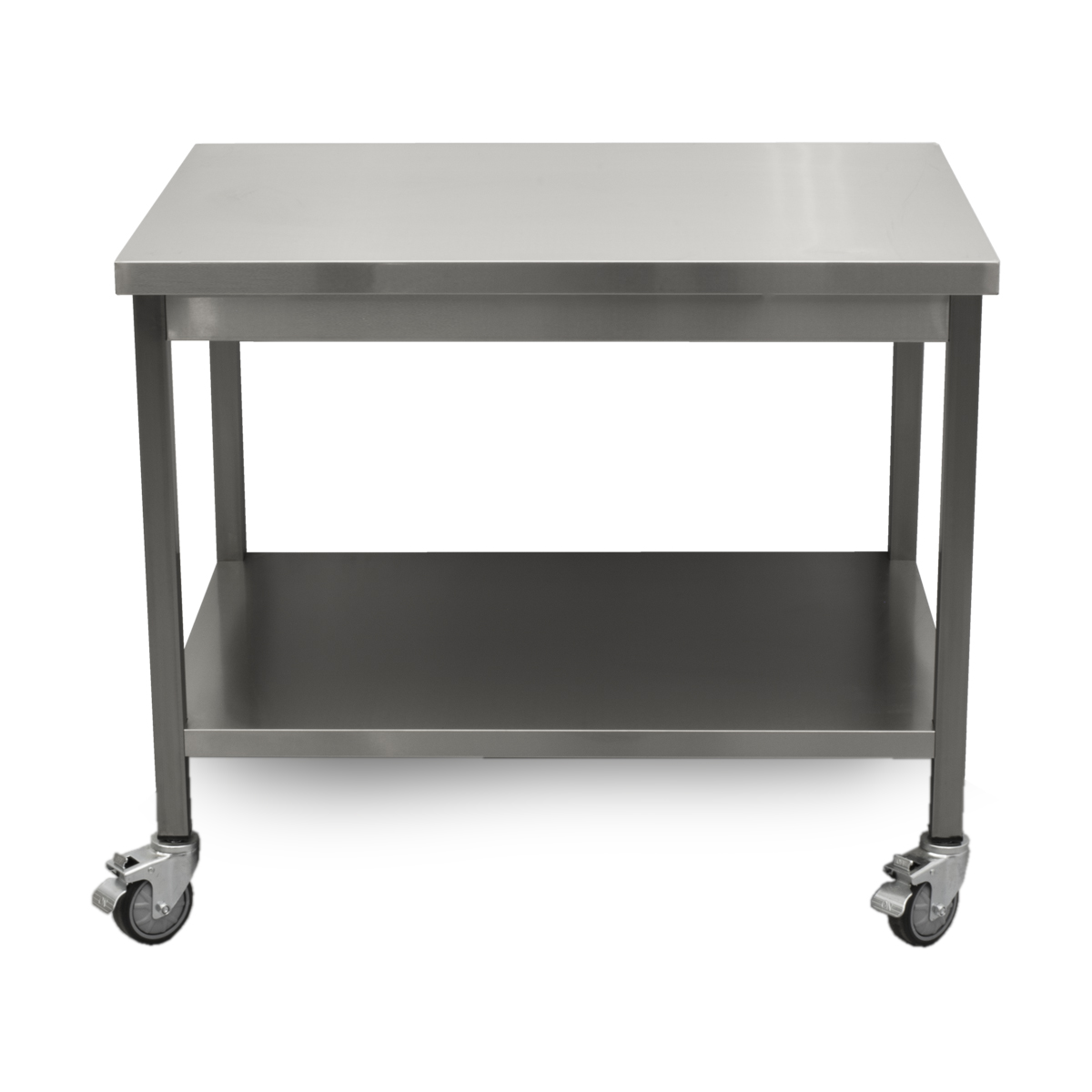 HCB Basic-line Werktafel - met onderschap - 100 x 70 x 85 cm - verrijdbaar - RVS - Afbeelding 7