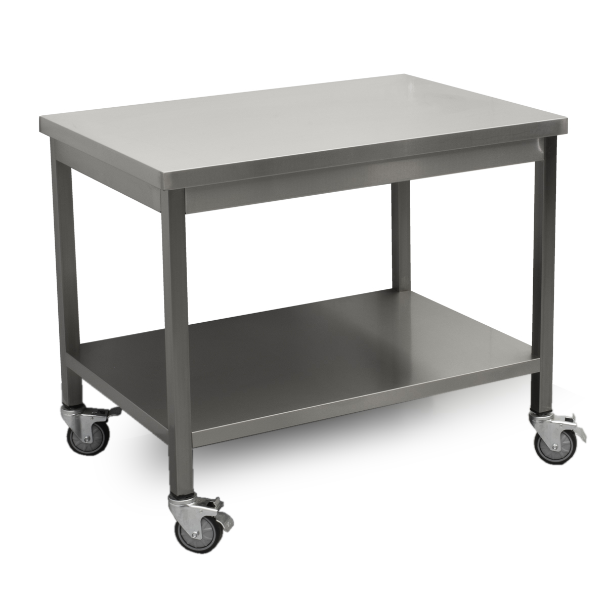 HCB Basic-line Werktafel - met onderschap - 100 x 70 x 85 cm - verrijdbaar - RVS - Afbeelding 2
