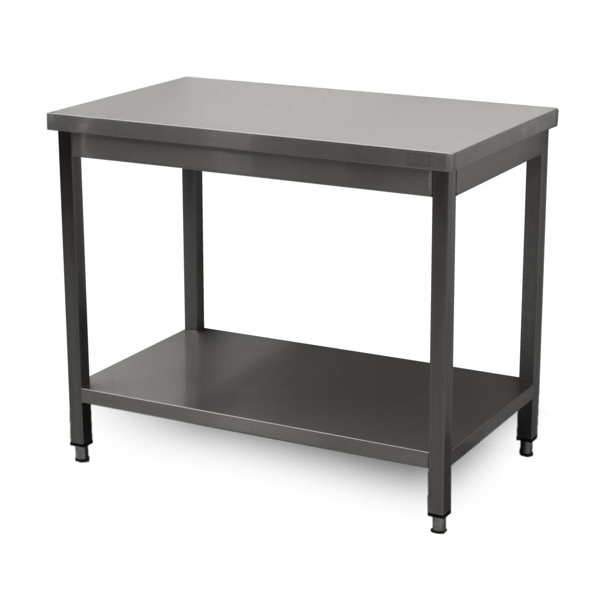 HCB Basic-line Werktafel - met onderschap - 100 x 60 x 85 cm - RVS