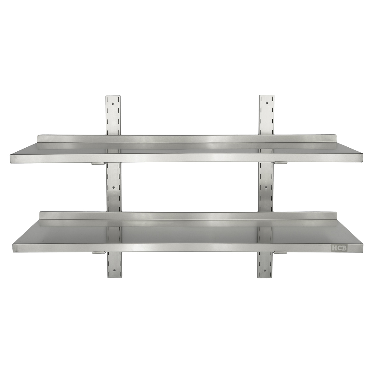 HCB Dubbel wandschap - 100 x 30 cm - RVS