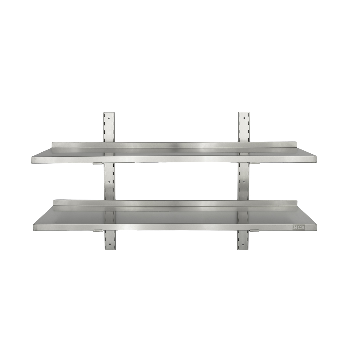 HCB Dubbel wandschap - 120 x 30 cm - RVS