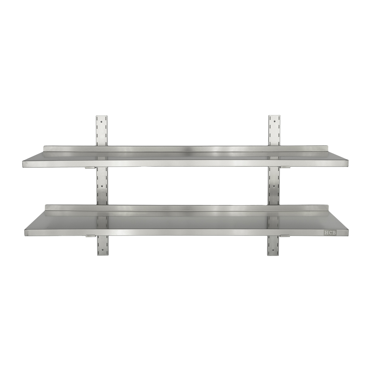 HCB Dubbel wandschap - 140 x 30 cm - RVS