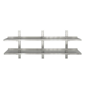 HCB Dubbel wandschap - 180 x 30 cm - RVS
