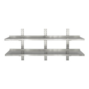 HCB Dubbel wandschap - 160 x 30 cm - RVS