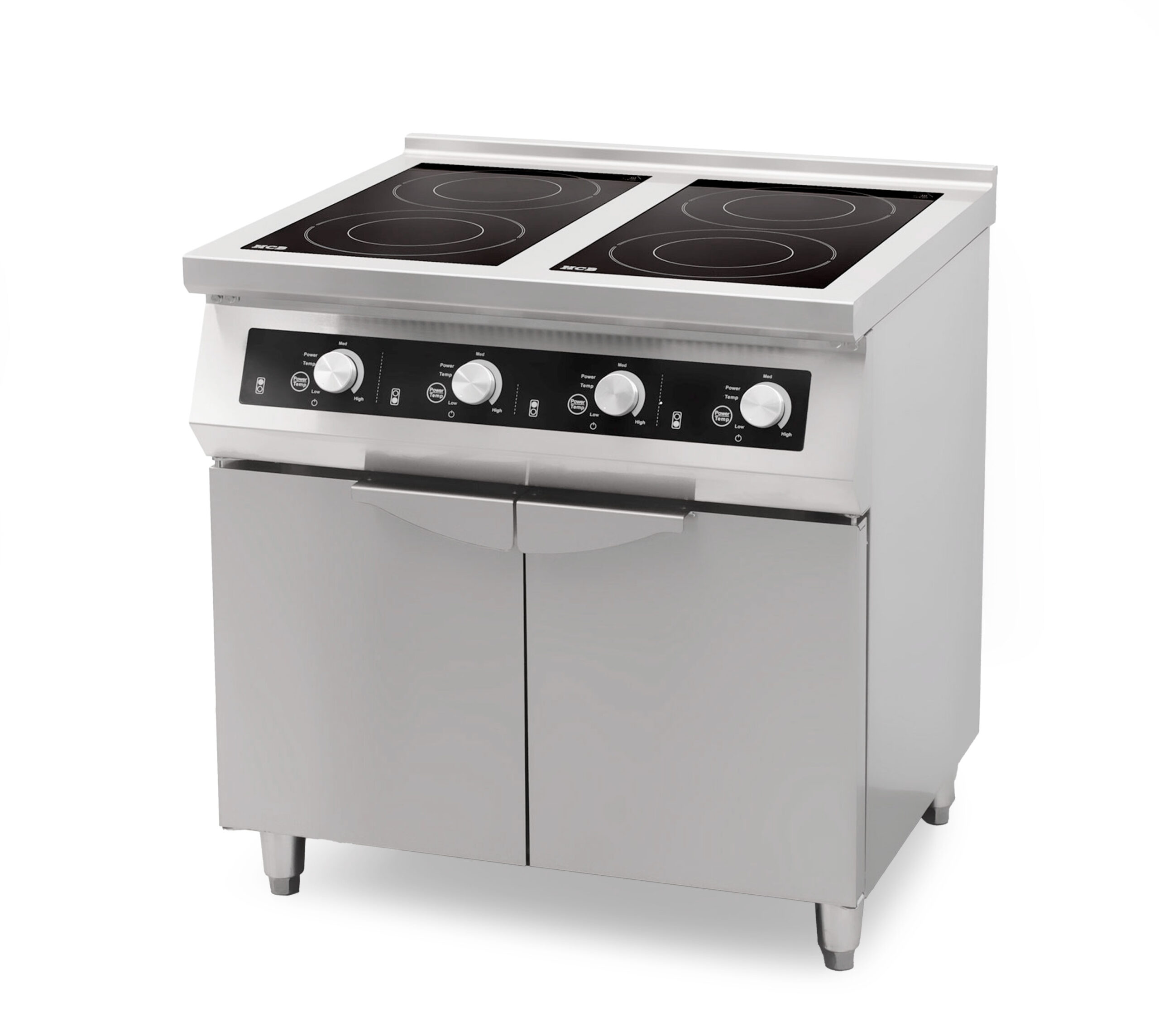 HCB Inductie fornuis - 4 pitten - 80 cm - 17 kW - 400V - RVS