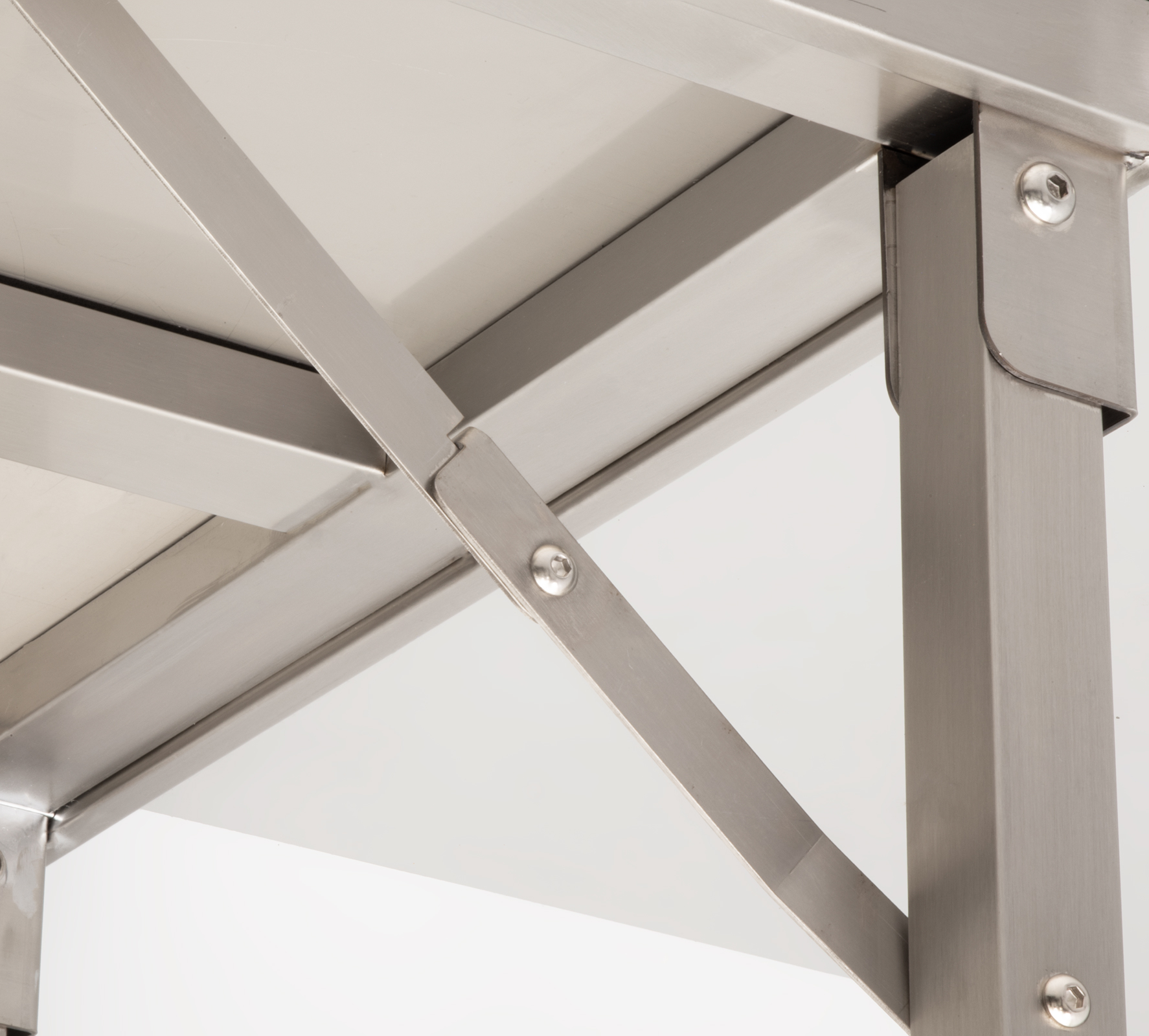 HCB Work Table - Foldable - 100 x 70 x 85 cm - Stainless Steel - Image 3