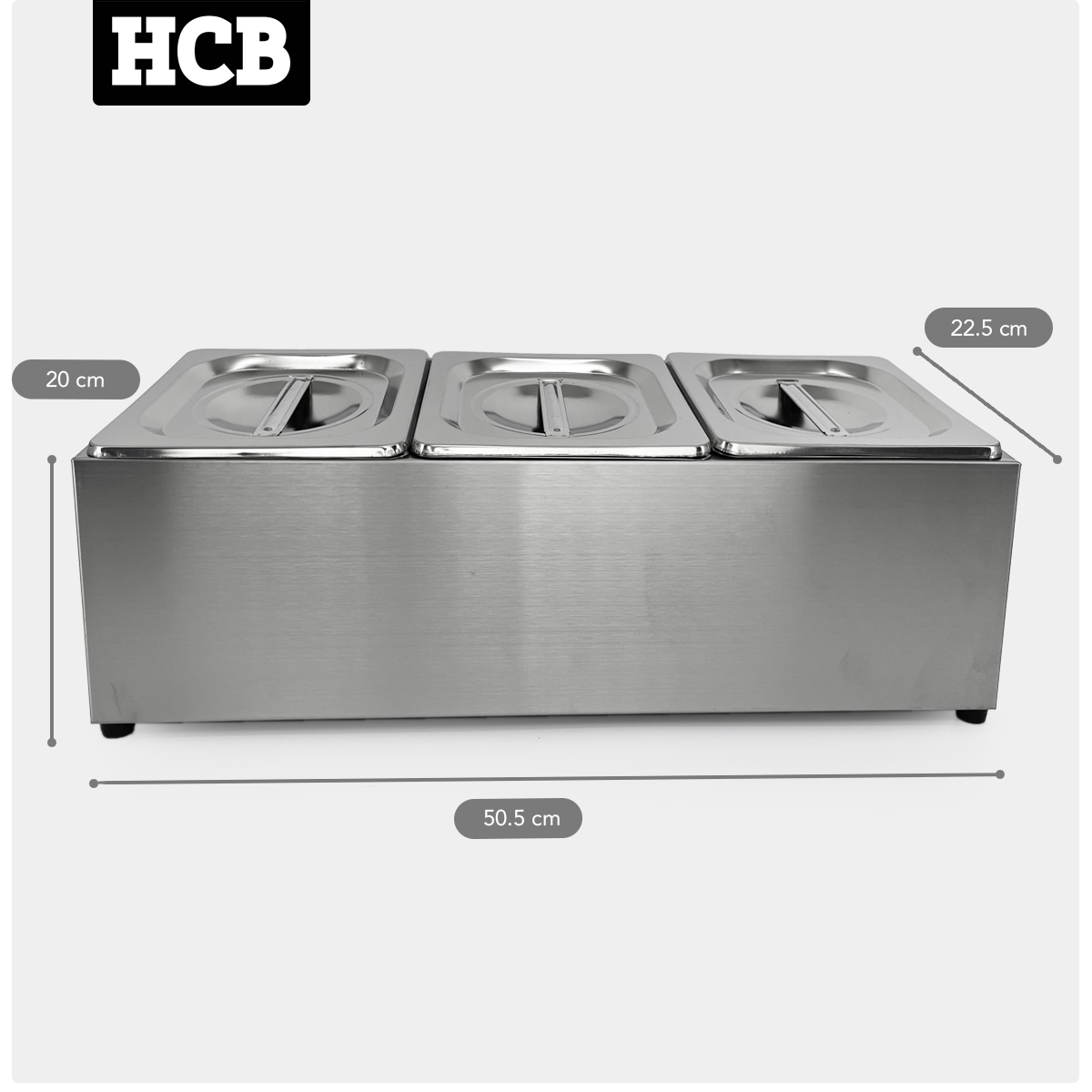 HCB Bakhouder - 3 x 1/6 GN - RVS - Afbeelding 4