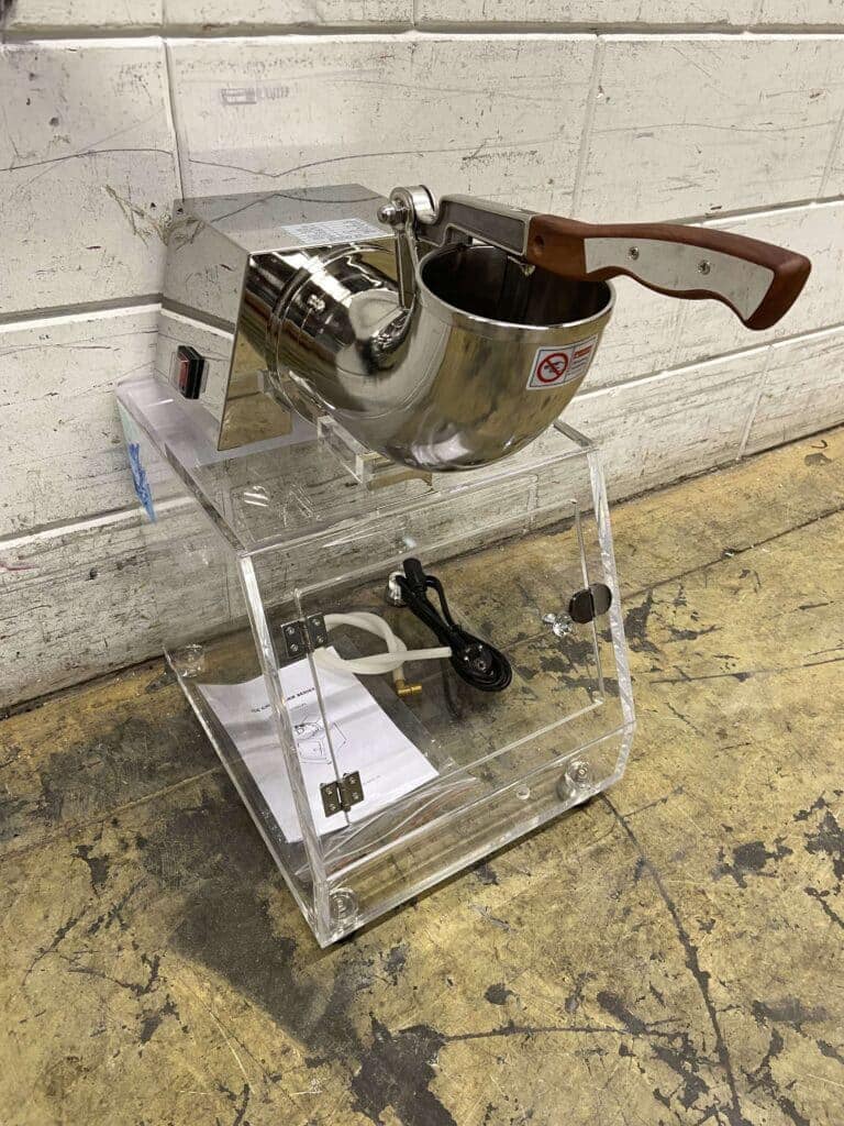 Chroom icecrusher Ijscrusher met Plexiglas bunker 20 kg per uur 230V Horeca - Afbeelding 2