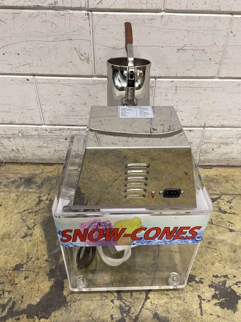 Chroom icecrusher Ijscrusher met Plexiglas bunker 20 kg per uur 230V Horeca - Afbeelding 3