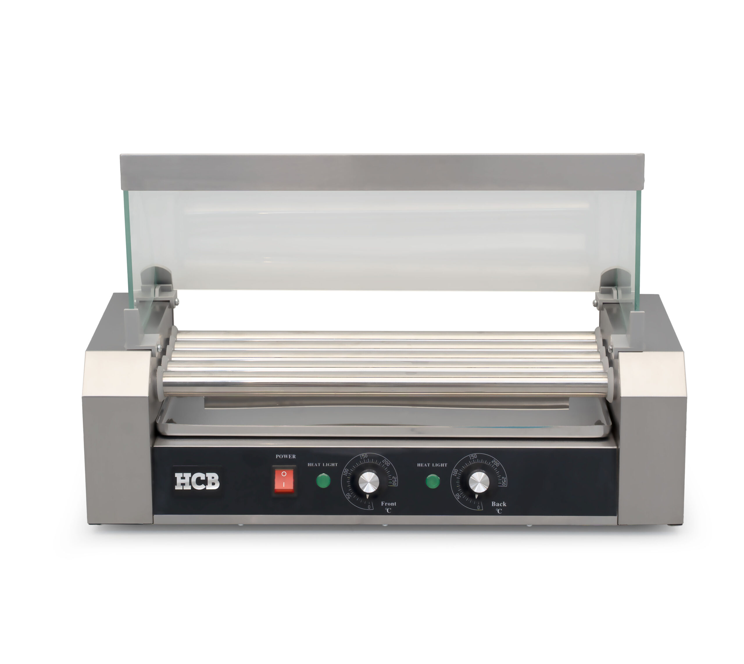 HCB Sausage Grill - Hot Dog Roller - 5 Rolls - Stainless Steel - 230V - Image 7
