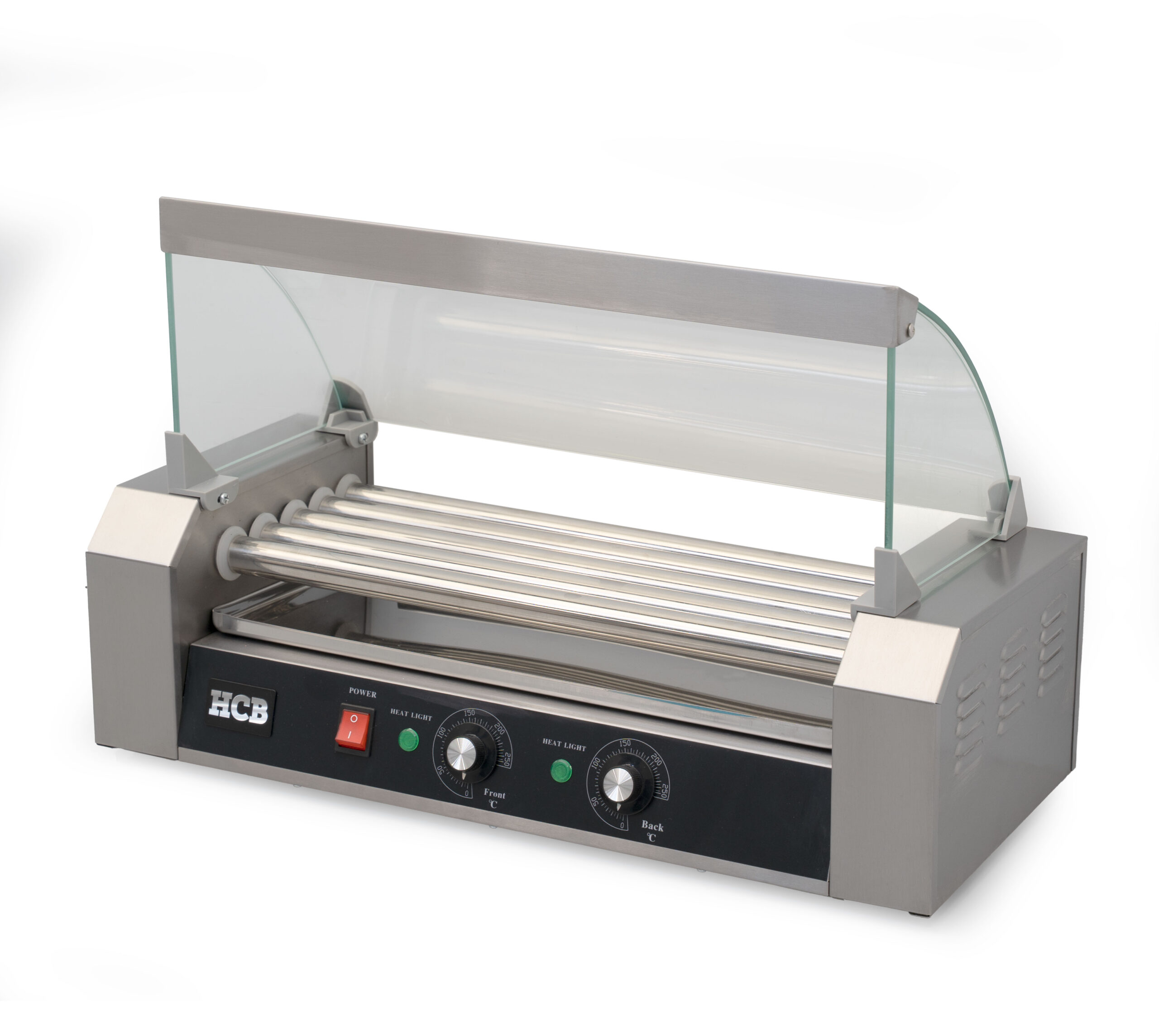 HCB Sausage Grill - Hot Dog Roller - 5 Rolls - Stainless Steel - 230V - Image 3