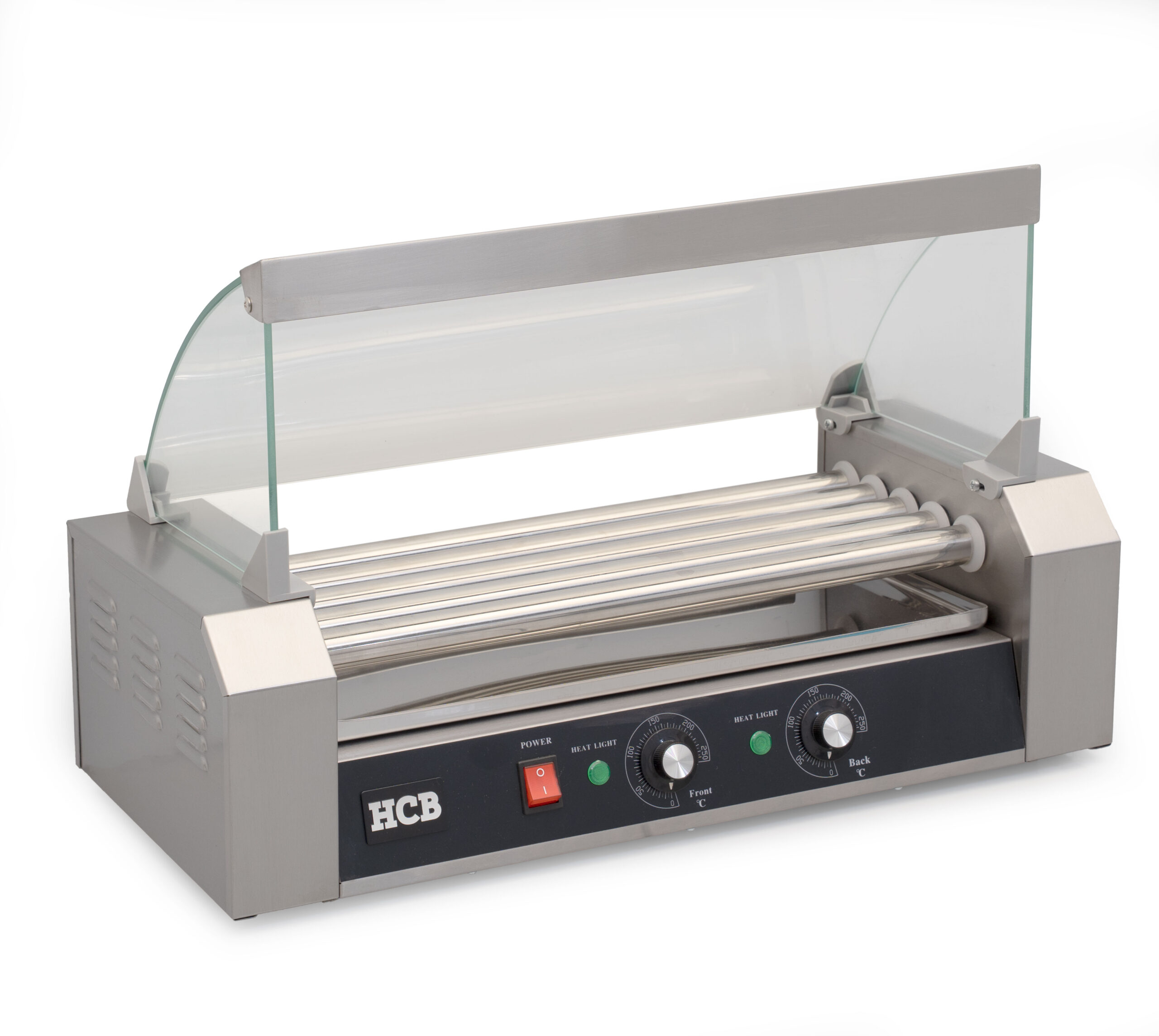 HCB Sausage Grill - Hot Dog Roller - 5 Rolls - Stainless Steel - 230V - Image 2