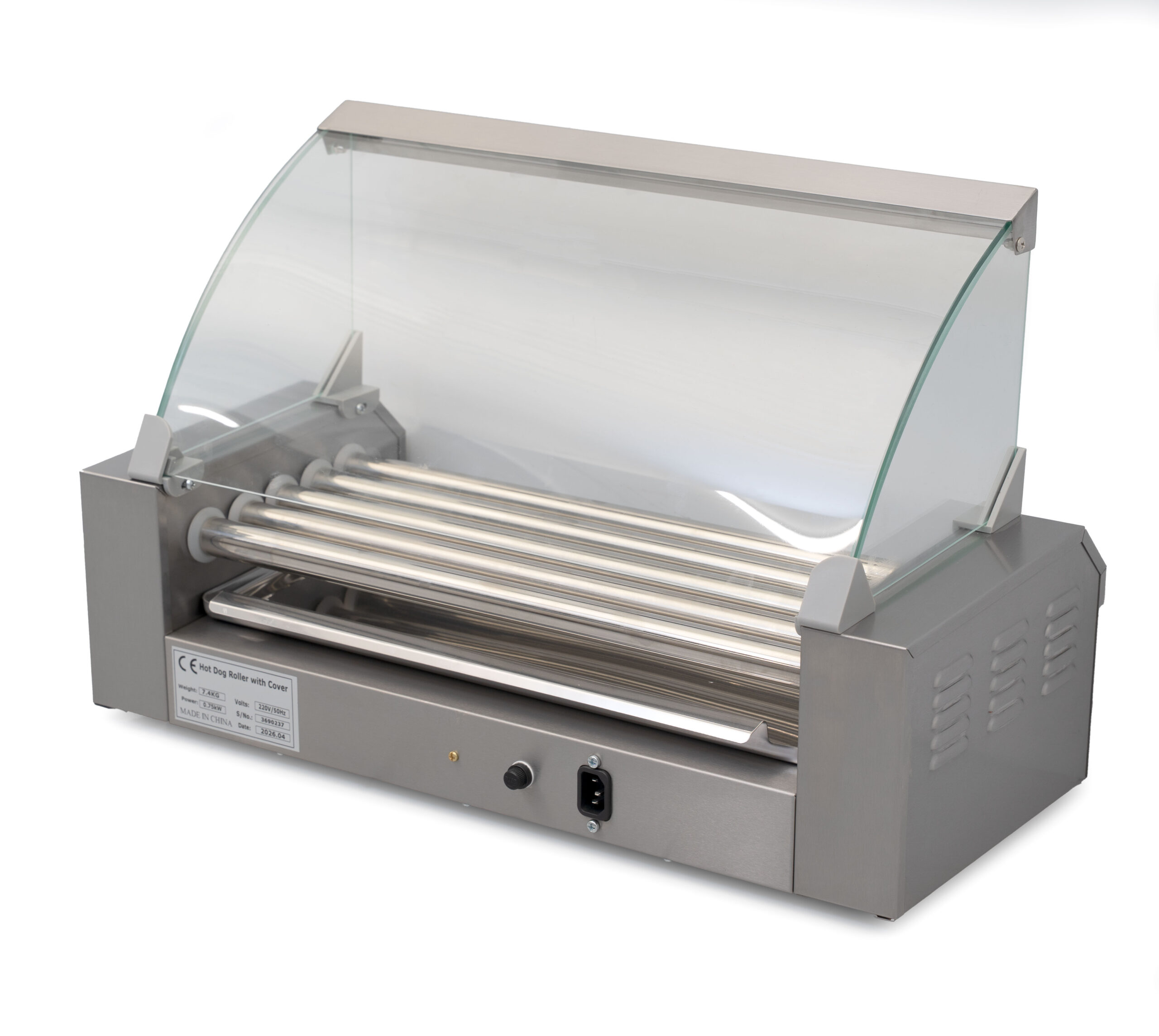 HCB Sausage Grill - Hot Dog Roller - 5 Rolls - Stainless Steel - 230V - Image 4
