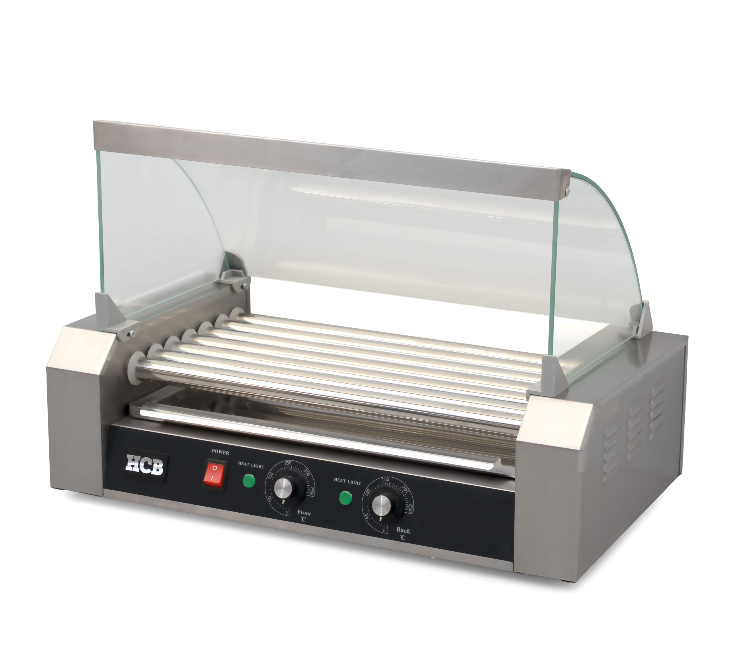 HCB Sausage Grill - Hot Dog Roller - 7 rollers - Stainless Steel - 230V - Image 3