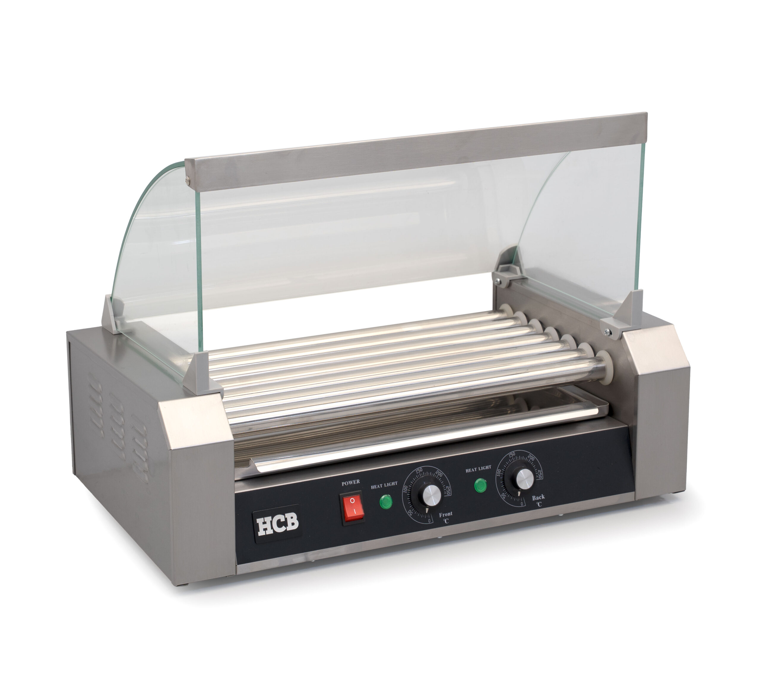 HCB Sausage Grill - Hot Dog Roller - 7 rollers - Stainless Steel - 230V - Image 2