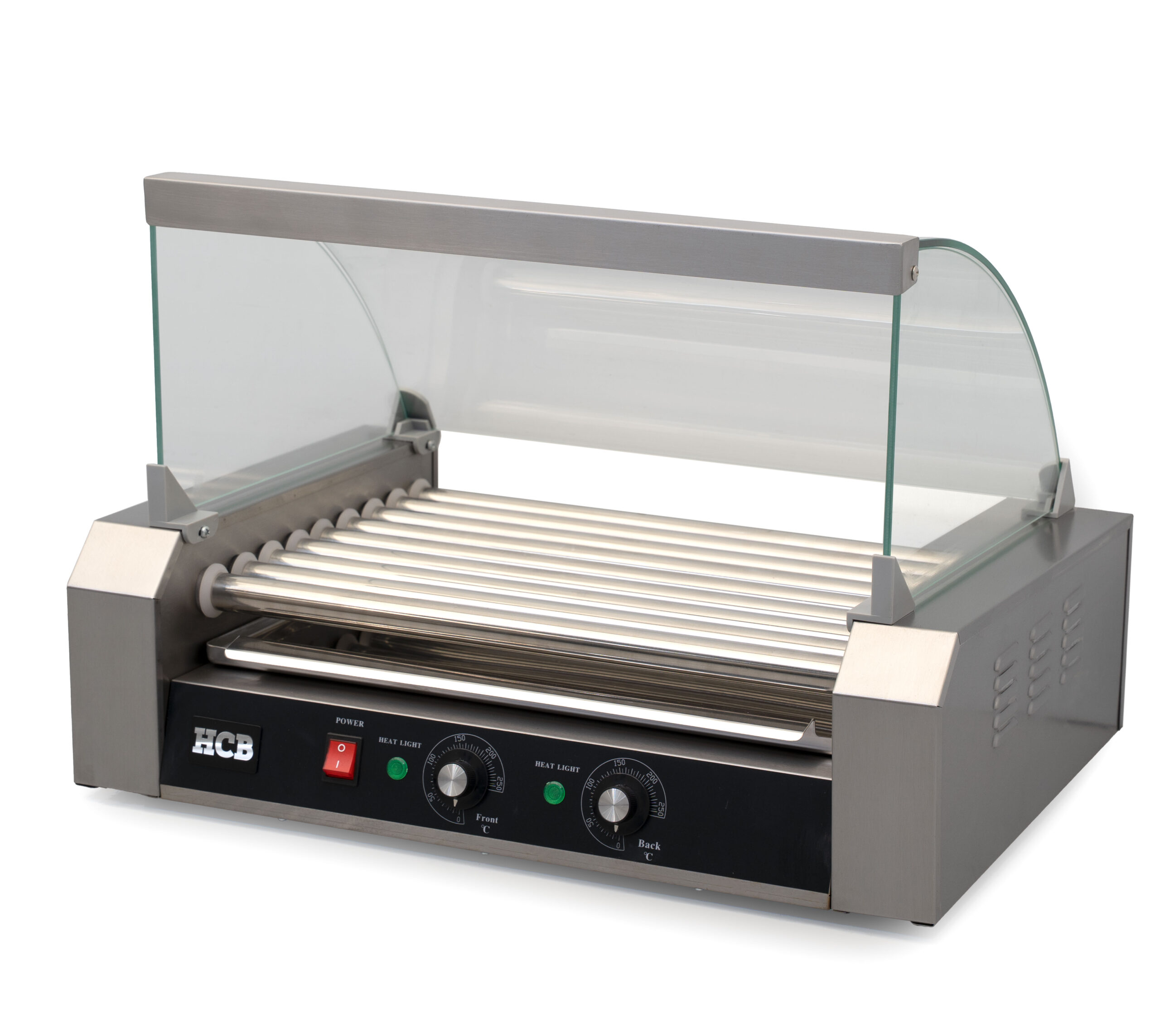 HCB Sausage Grill - Hot Dog Roller - 9 rollers - Stainless Steel - 230V - Image 3