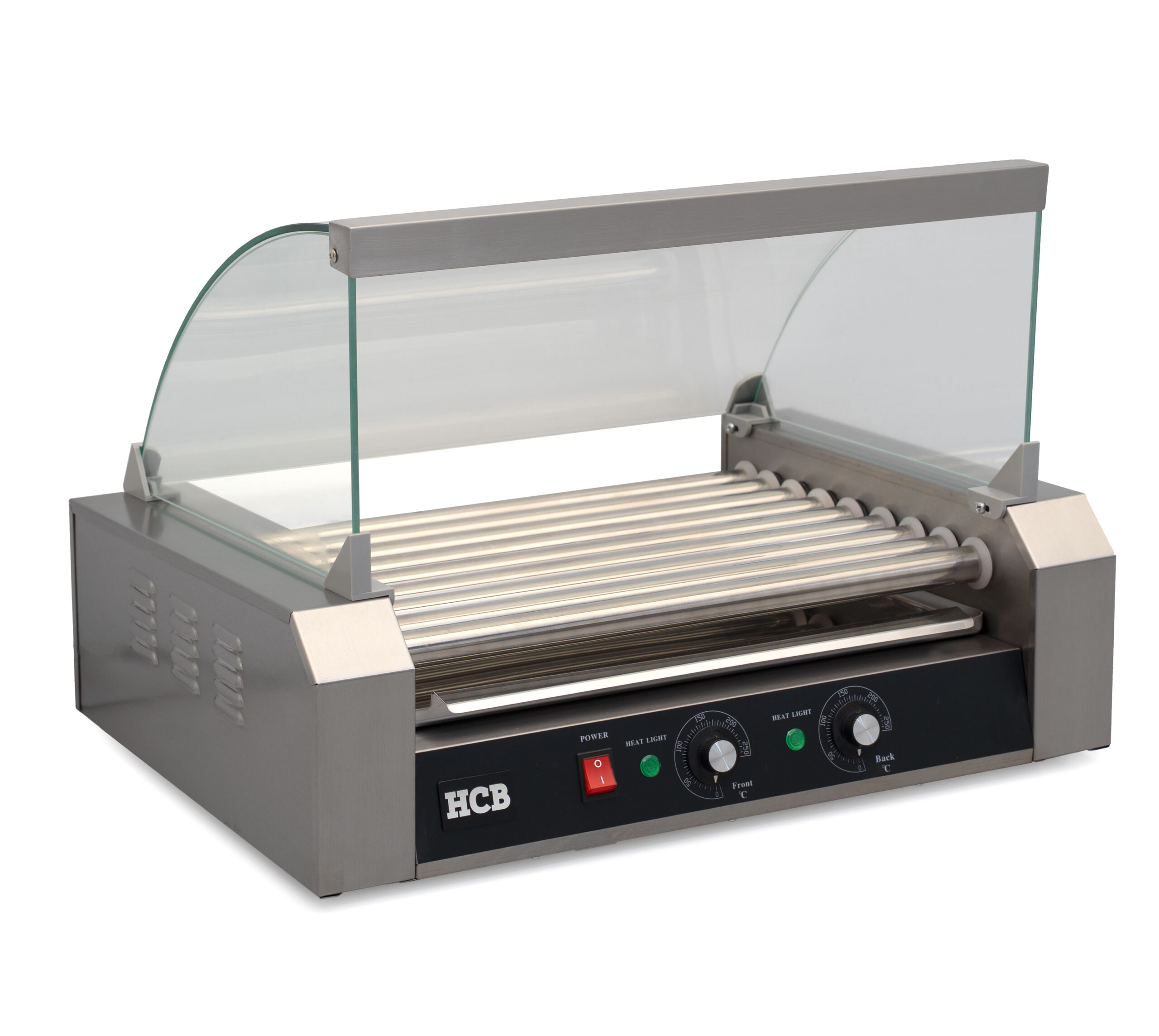 HCB Sausage Grill - Hot Dog Roller - 9 rollers - Stainless Steel - 230V - Image 2
