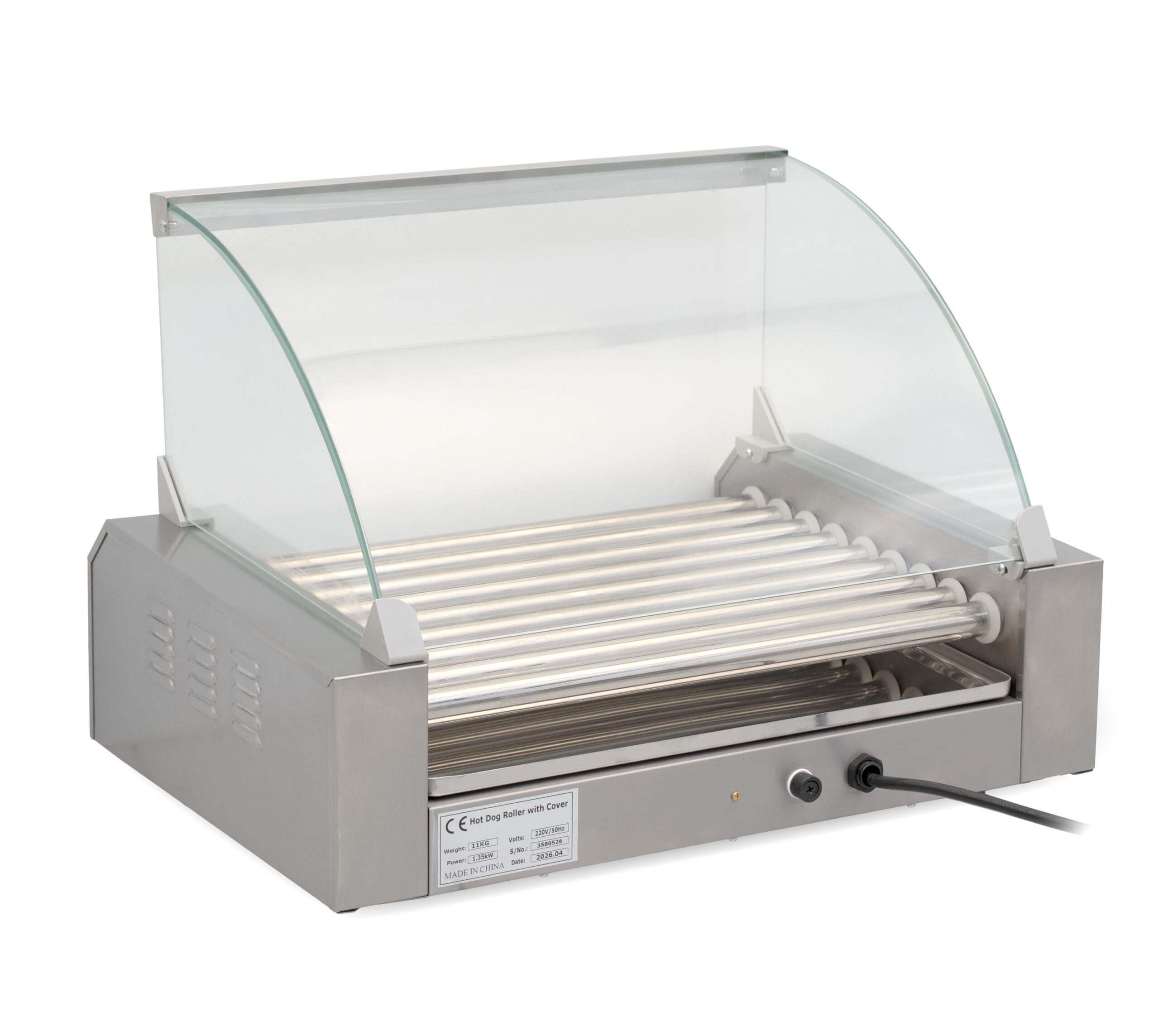 HCB Sausage Grill - Hot Dog Roller - 9 rollers - Stainless Steel - 230V - Image 4